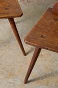 Load image into Gallery viewer, PAIR of Swiss Alpine Folk Art Carved Hall Chairs
