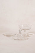 Load image into Gallery viewer, Antique Crystal Ribbed Lidded Compote with Matching Catch Plate
