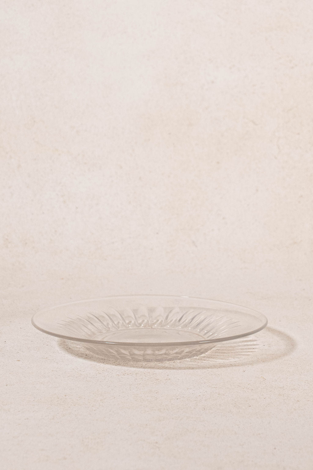 Antique Crystal Ribbed Lidded Compote with Matching Catch Plate