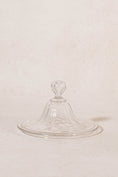 Load image into Gallery viewer, Antique Crystal Ribbed Lidded Compote with Matching Catch Plate
