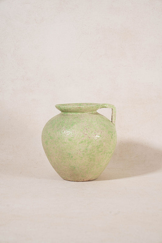 Mid-Century French Green Vase/Jug | Stamped by Maker ‘Vallauris’