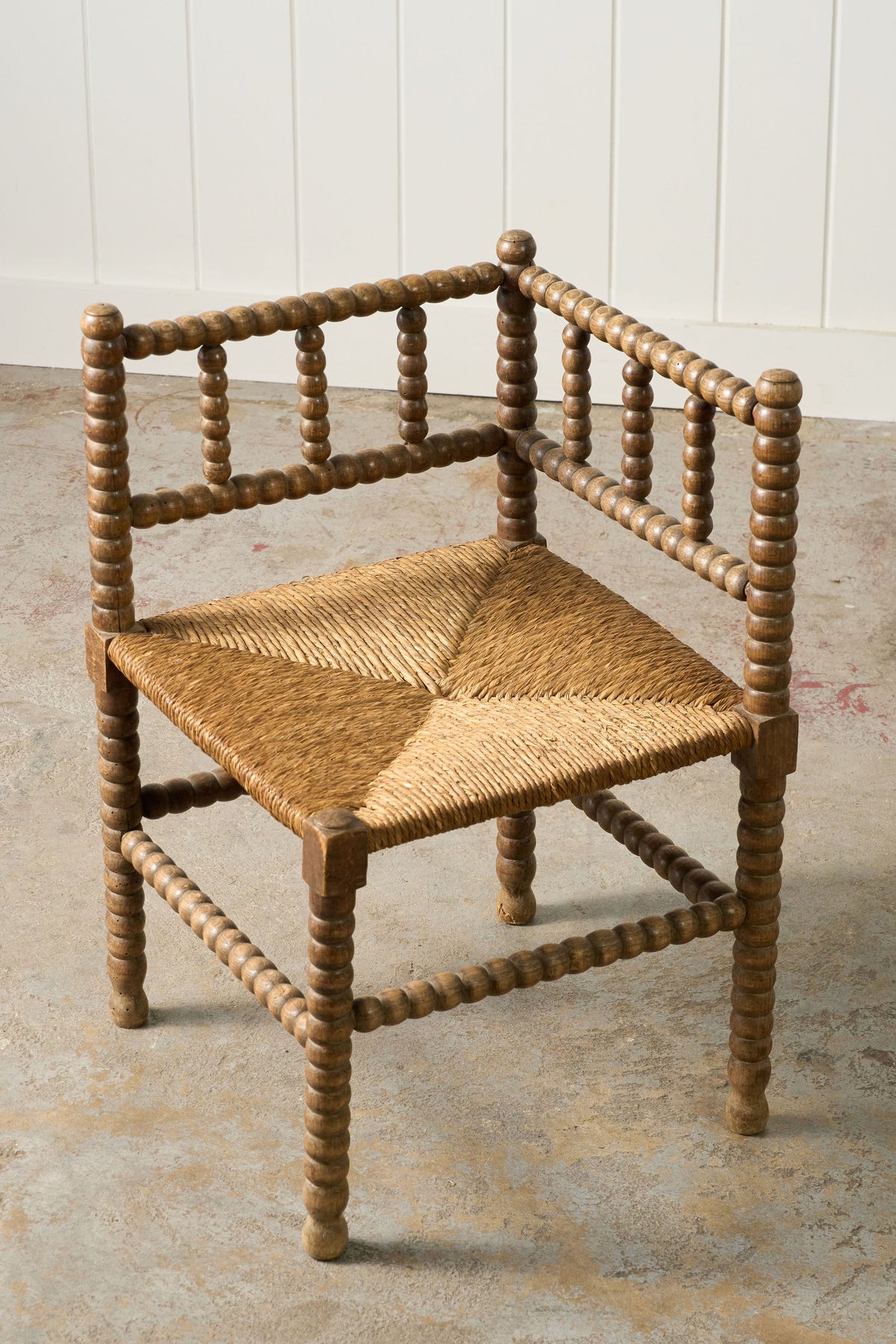19th Century French Bobbin Corner Chair