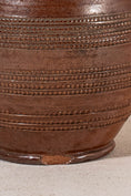 Load image into Gallery viewer, Brown French Dotted Line Stoneware Jug
