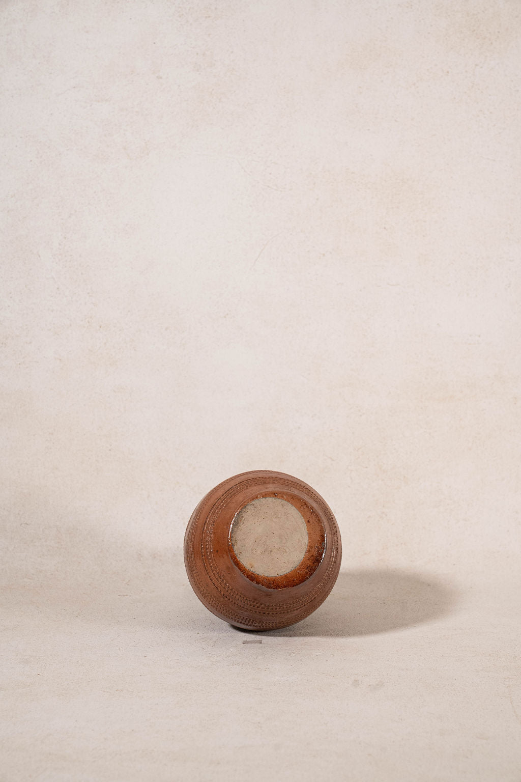 Brown French Dotted Line Stoneware Jug