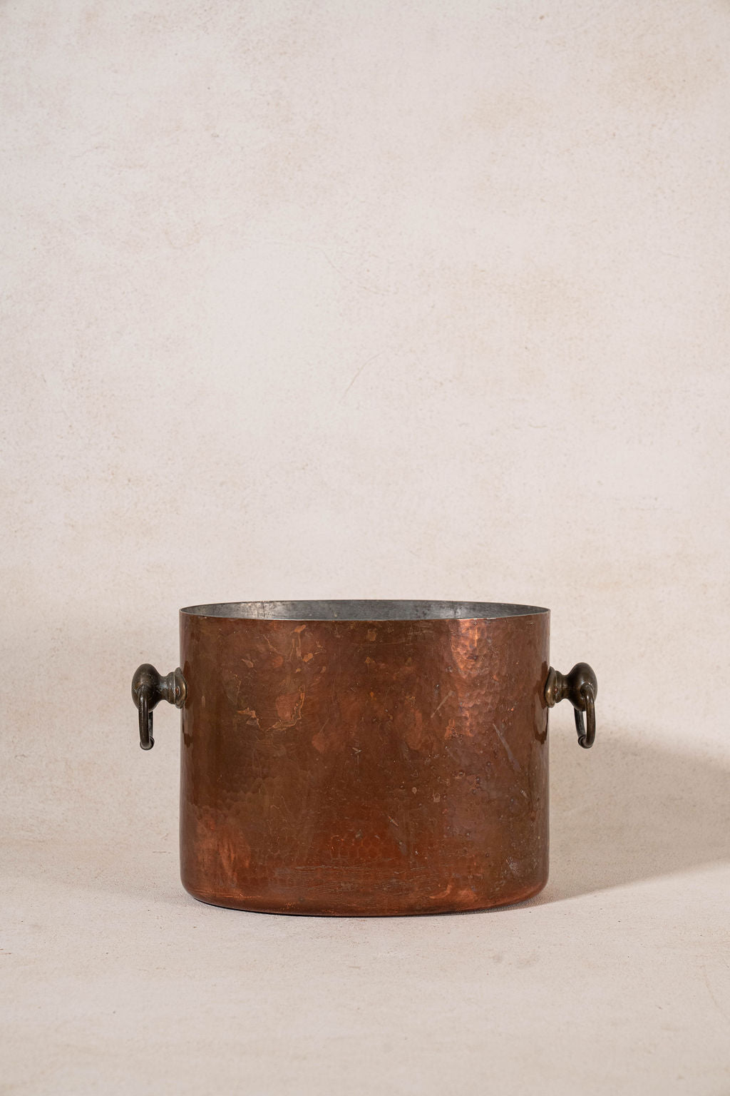 Vintage French Hammered Copper Two-Bottle Chiller