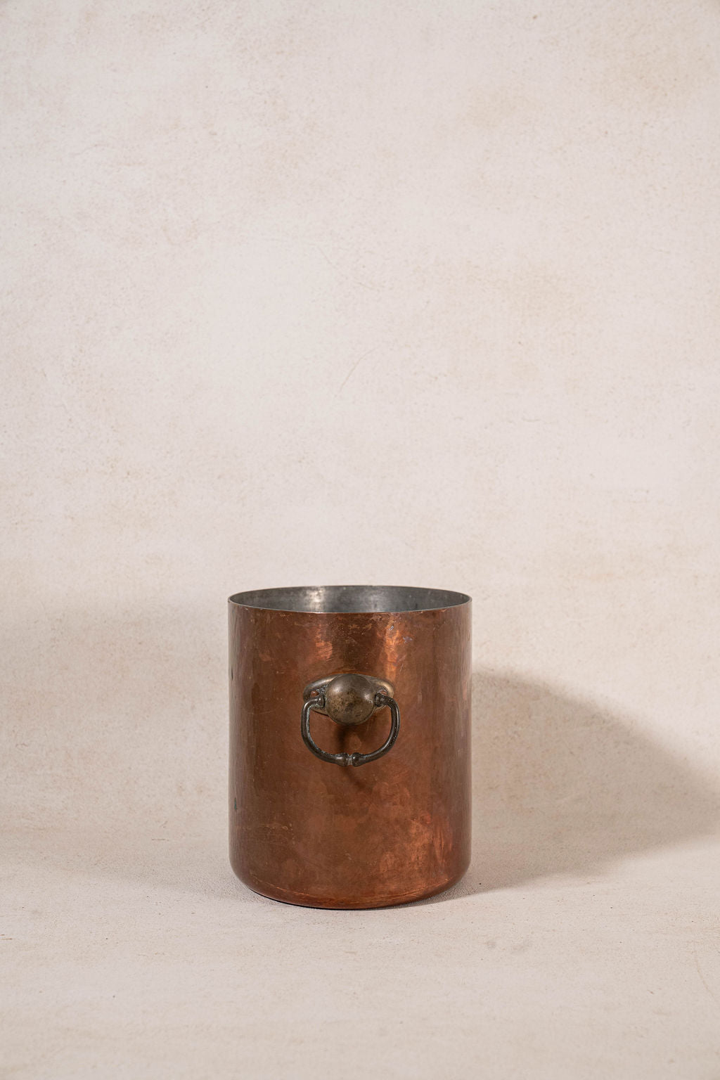 Vintage French Hammered Copper Two-Bottle Chiller