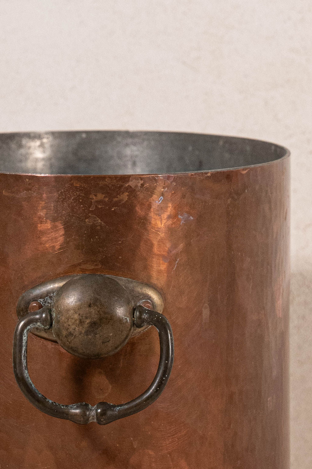 Vintage French Hammered Copper Two-Bottle Chiller