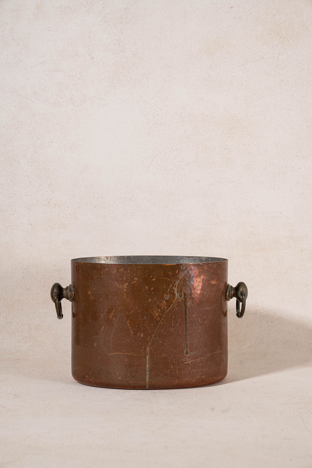 Vintage French Hammered Copper Two-Bottle Chiller