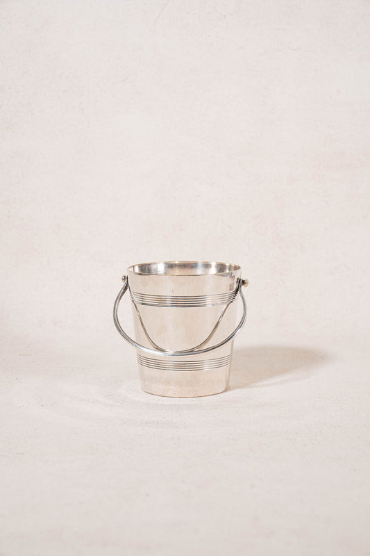 French Silverplate Ice Bucket With Strainer (c. 1930)