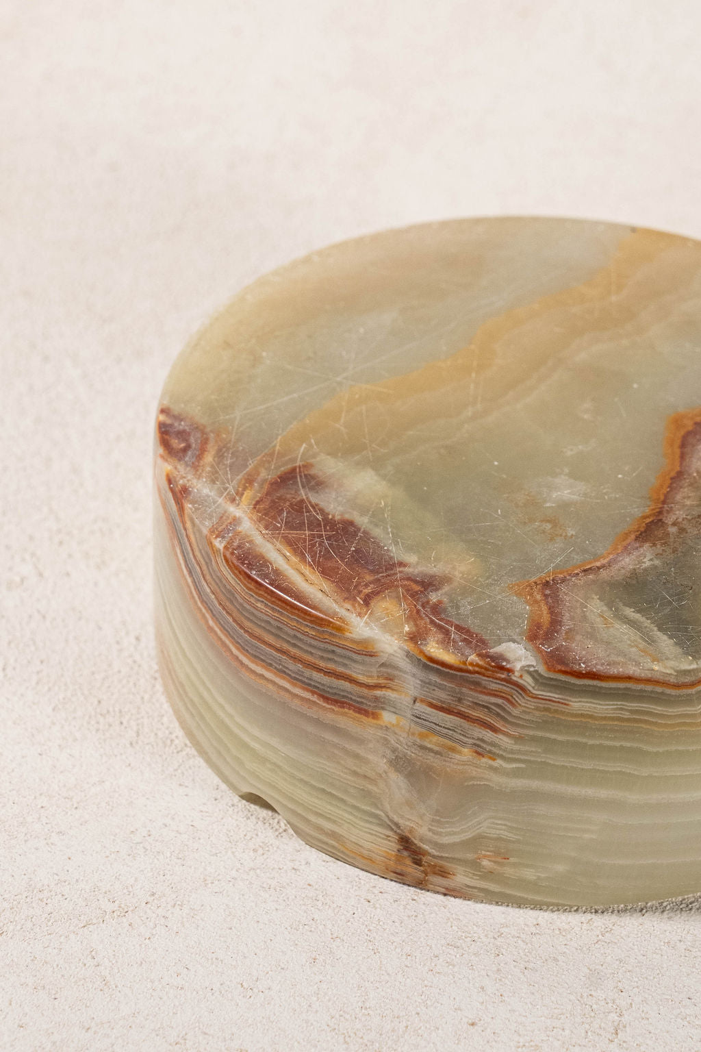 Large Round Alabaster Ashtray