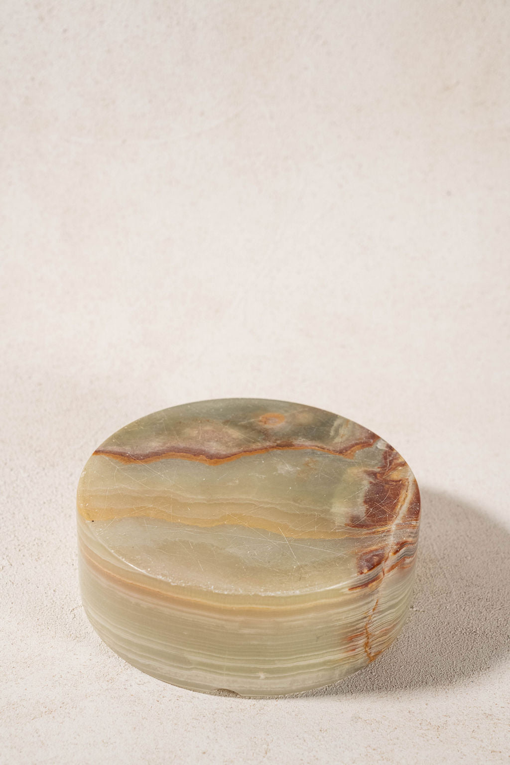 Large Round Alabaster Ashtray
