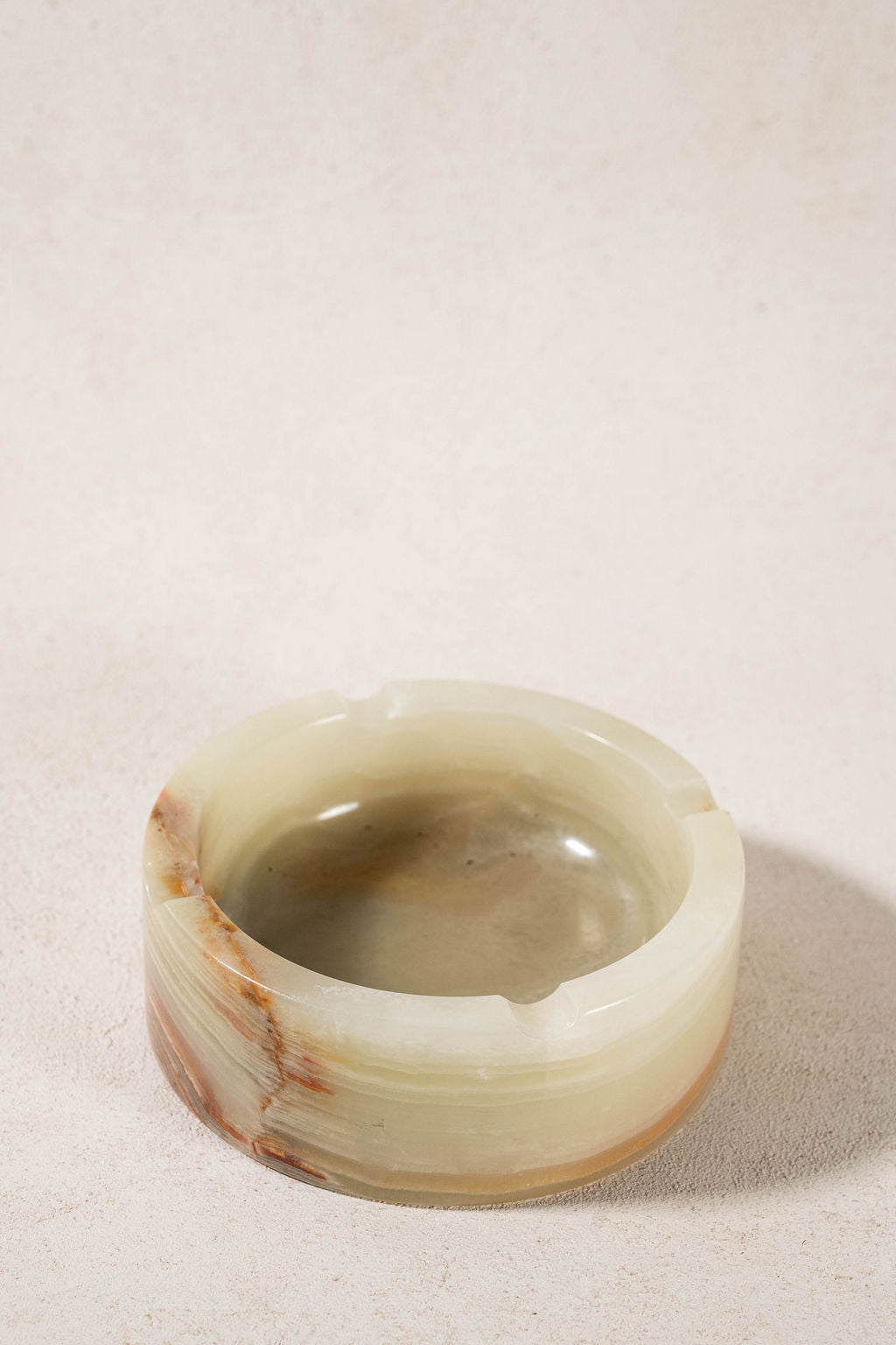 Large Round Alabaster Ashtray