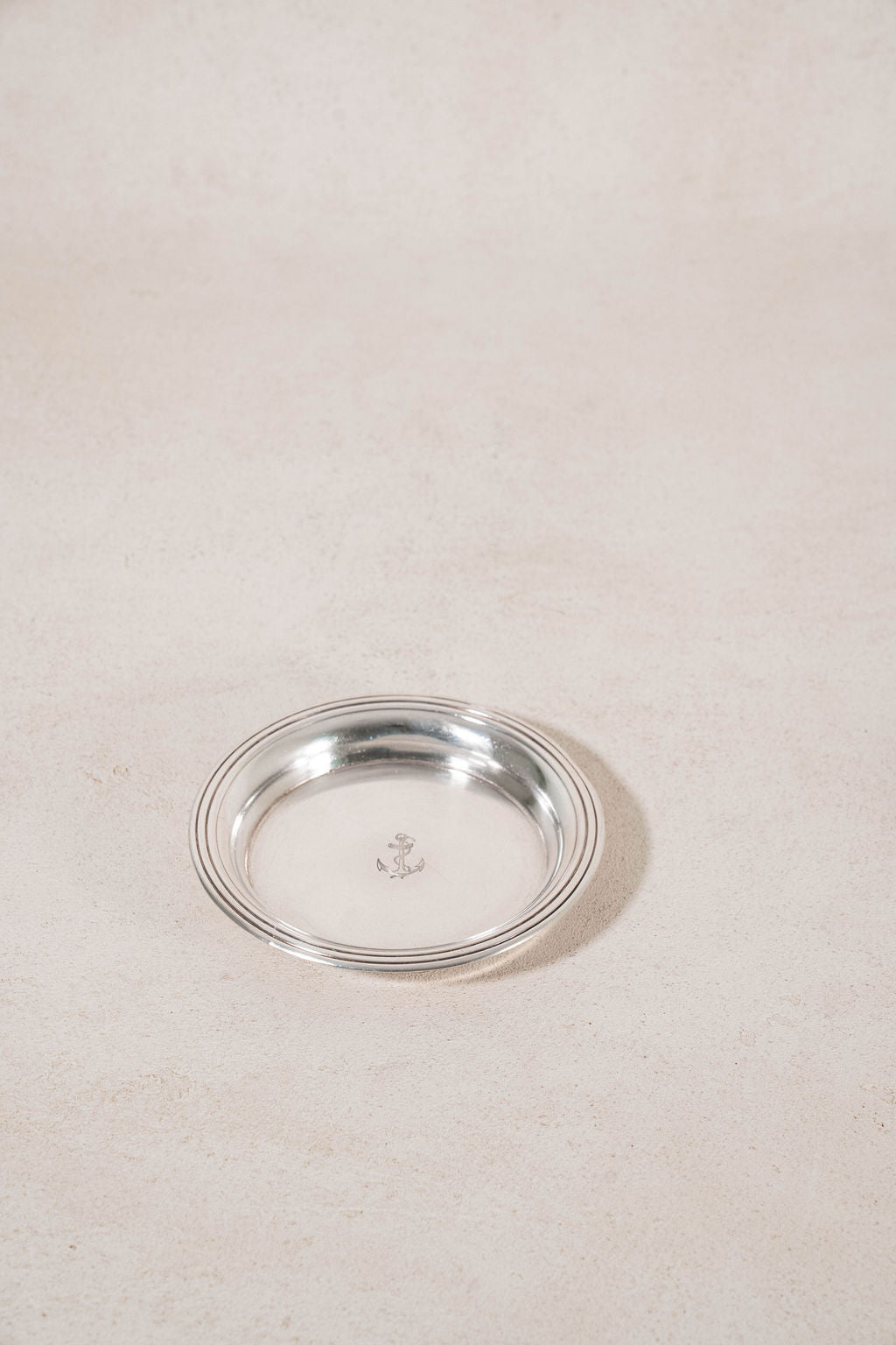 PAIR French Silverplate Wine Coasters with French Navy Anchor | by Christofle (c. 1920)
