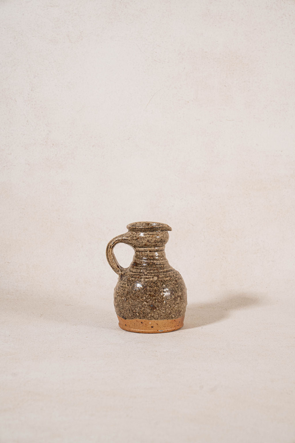 French Handmade Green & Brown Jug