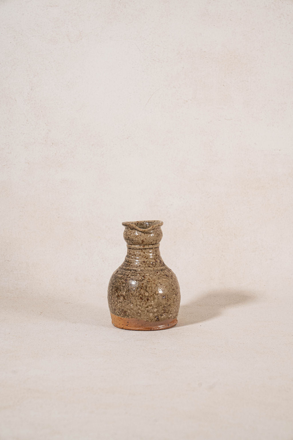 French Handmade Green & Brown Jug