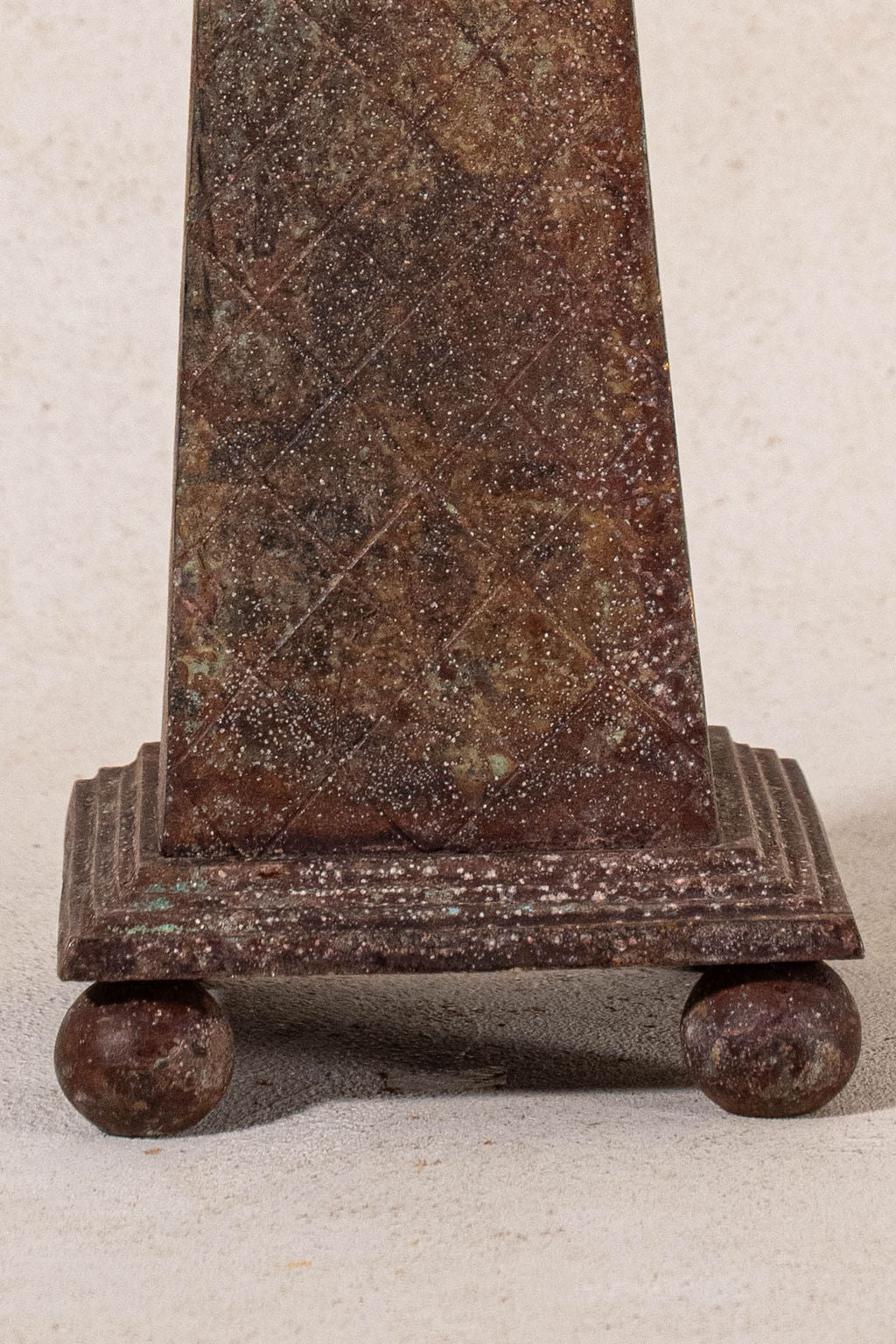 PAIR of Antique Neoclassical Metal Obelisks