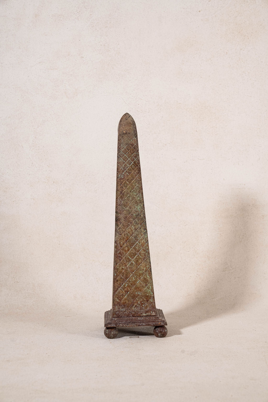 PAIR of Antique Neoclassical Metal Obelisks