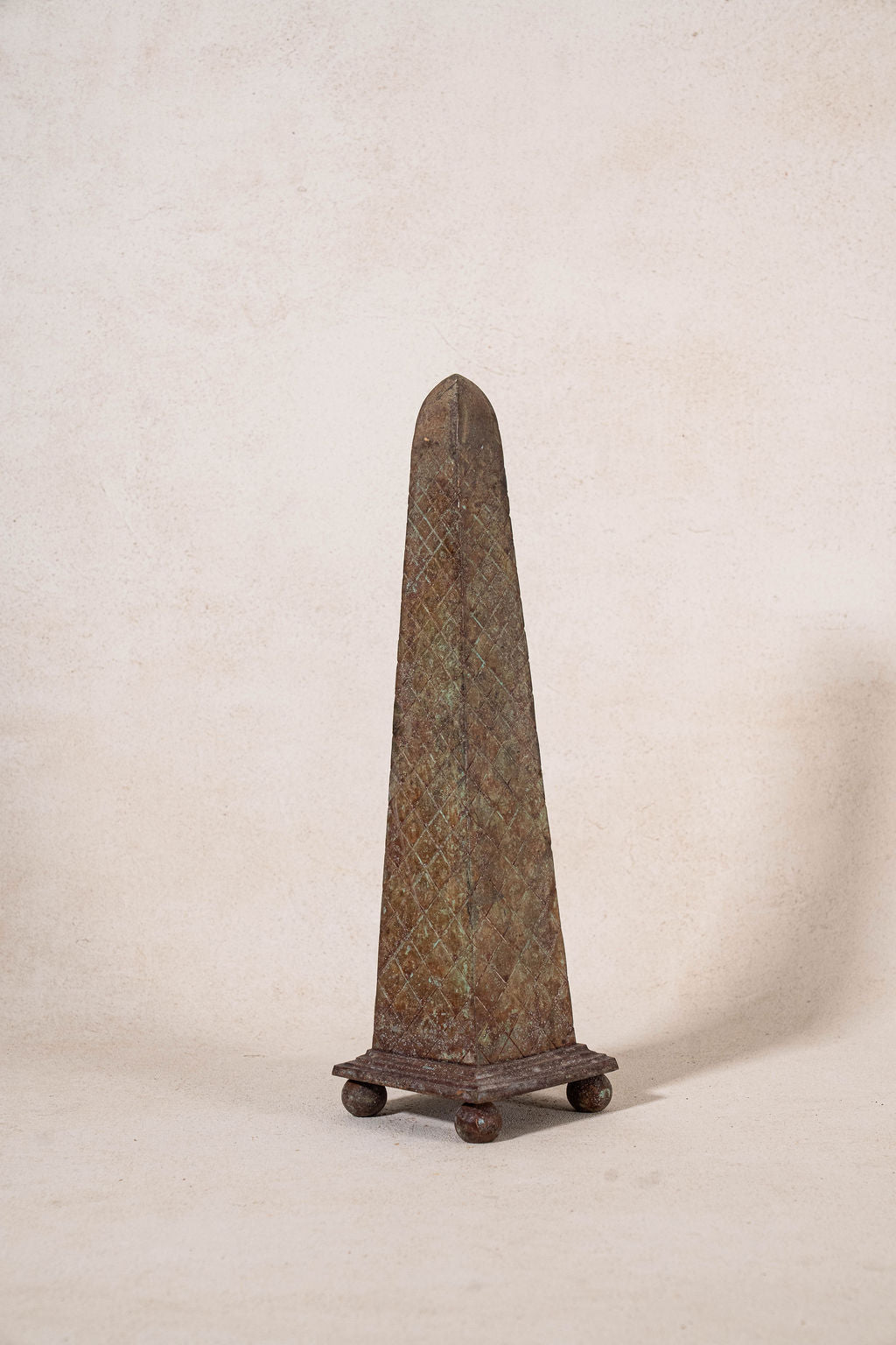 PAIR of Antique Neoclassical Metal Obelisks