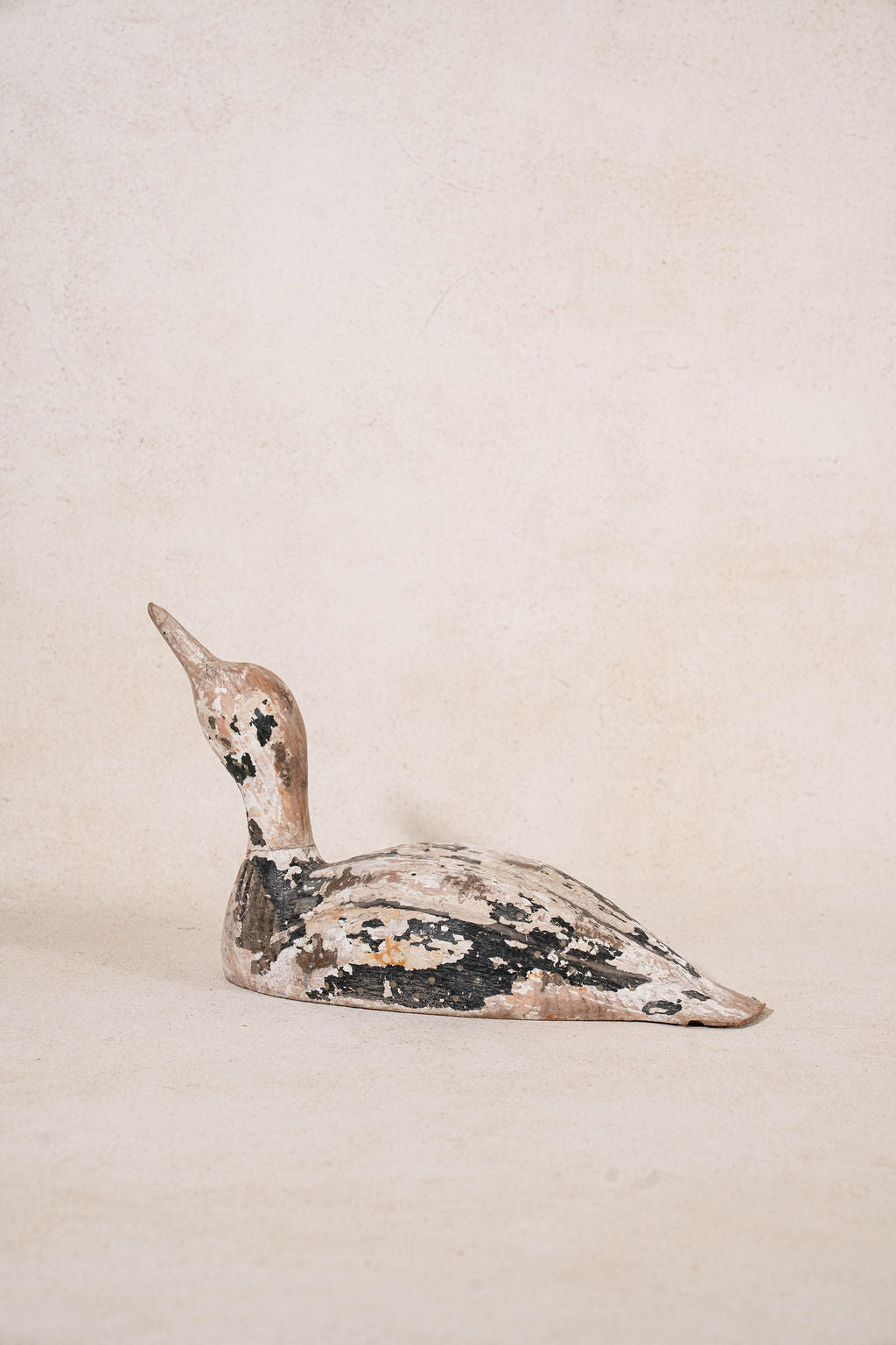 Antique French Painted Wooden Duck