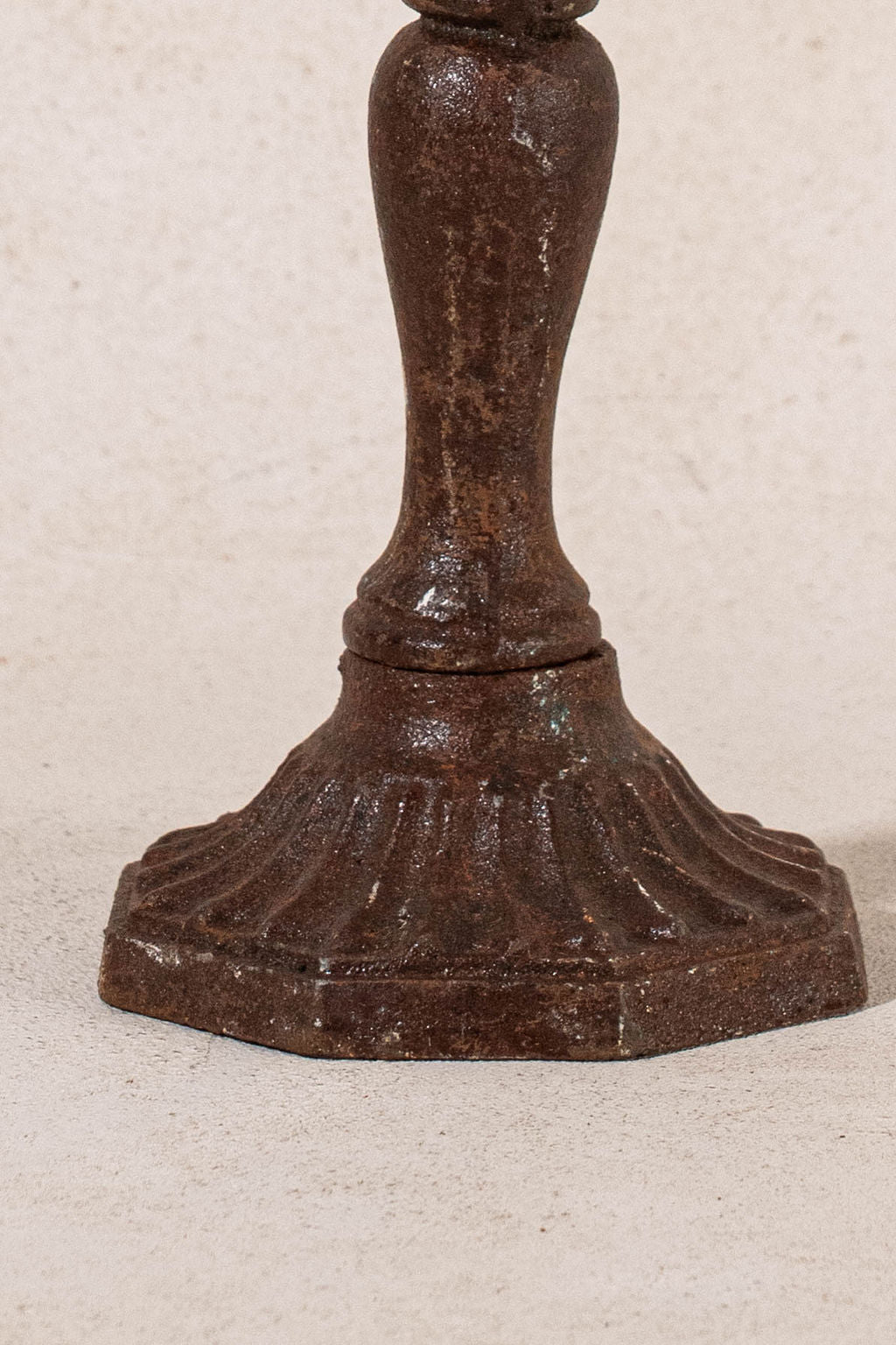 PAIR of Antique Garden Iron Candlesticks
