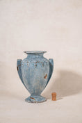 Load image into Gallery viewer, Antique Blue Patinated Cast Iron Urn
