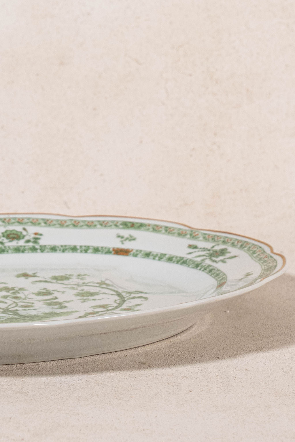 Vintage Haviland Limoges Oval Platter in Green “Bonneval” Pattern (1971-1989)