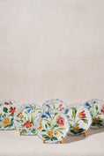 Load image into Gallery viewer, SET of 6 Hand Painted Floral Italian Plates
