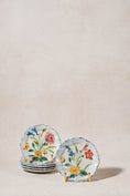 Load image into Gallery viewer, SET of 6 Hand Painted Floral Italian Plates
