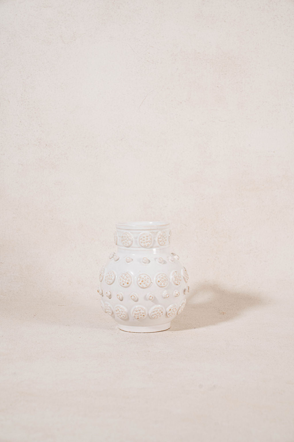 French Vintage Cream Bisque Handmade Jug by Émile Tessier