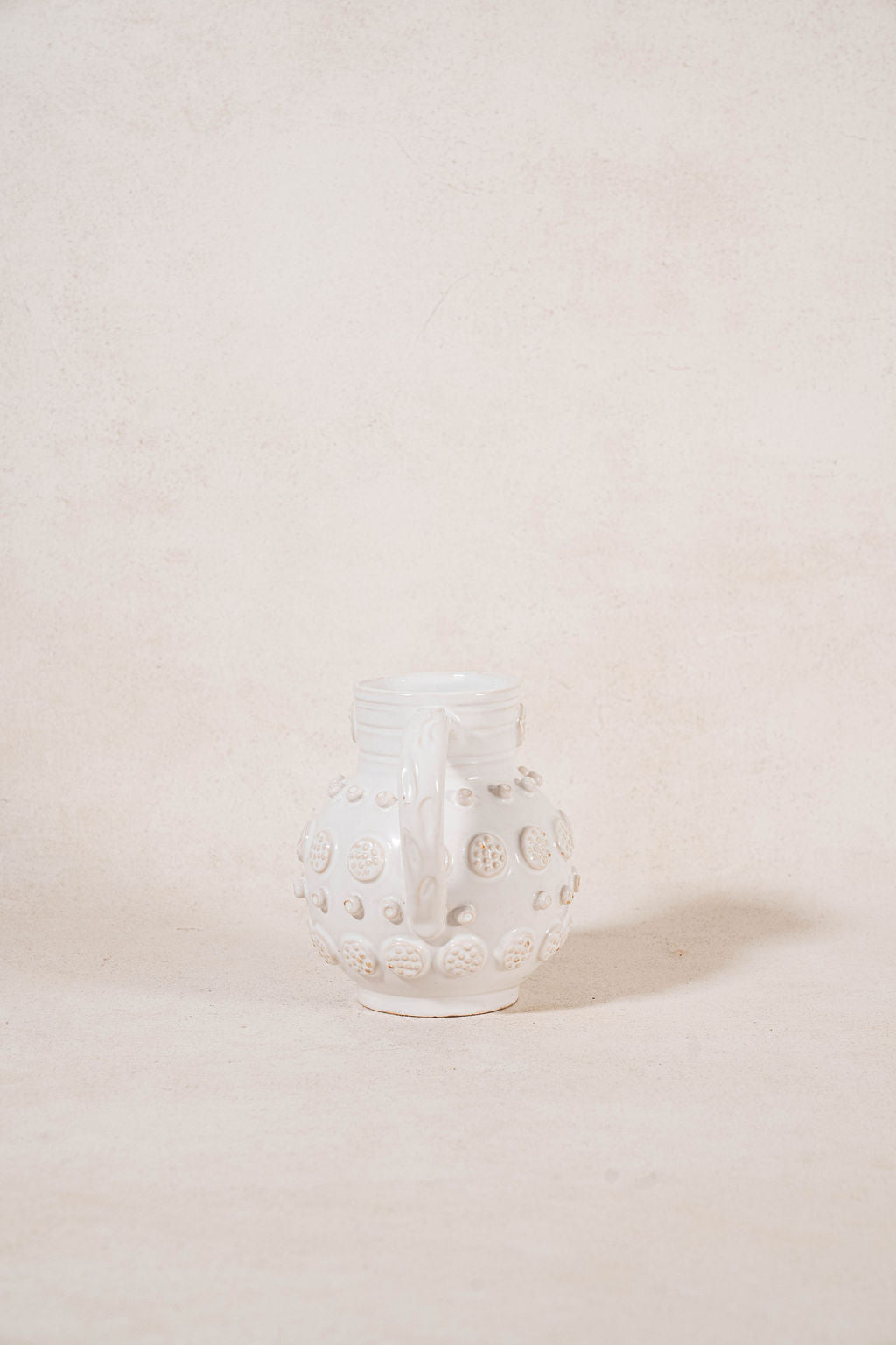 French Vintage Cream Bisque Handmade Jug by Émile Tessier
