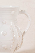 Load image into Gallery viewer, Vintage French Cream Glazed Jug with Ruffled Sides by Émile Tessier
