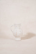 Load image into Gallery viewer, Vintage French Cream Glazed Jug with Ruffled Sides by Émile Tessier
