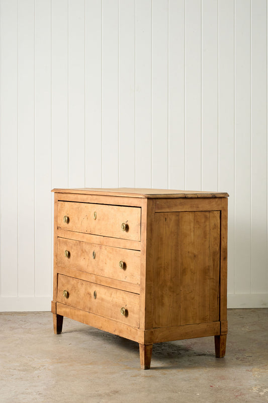 18th Century French Bleached Walnut 3-Drawer Commode