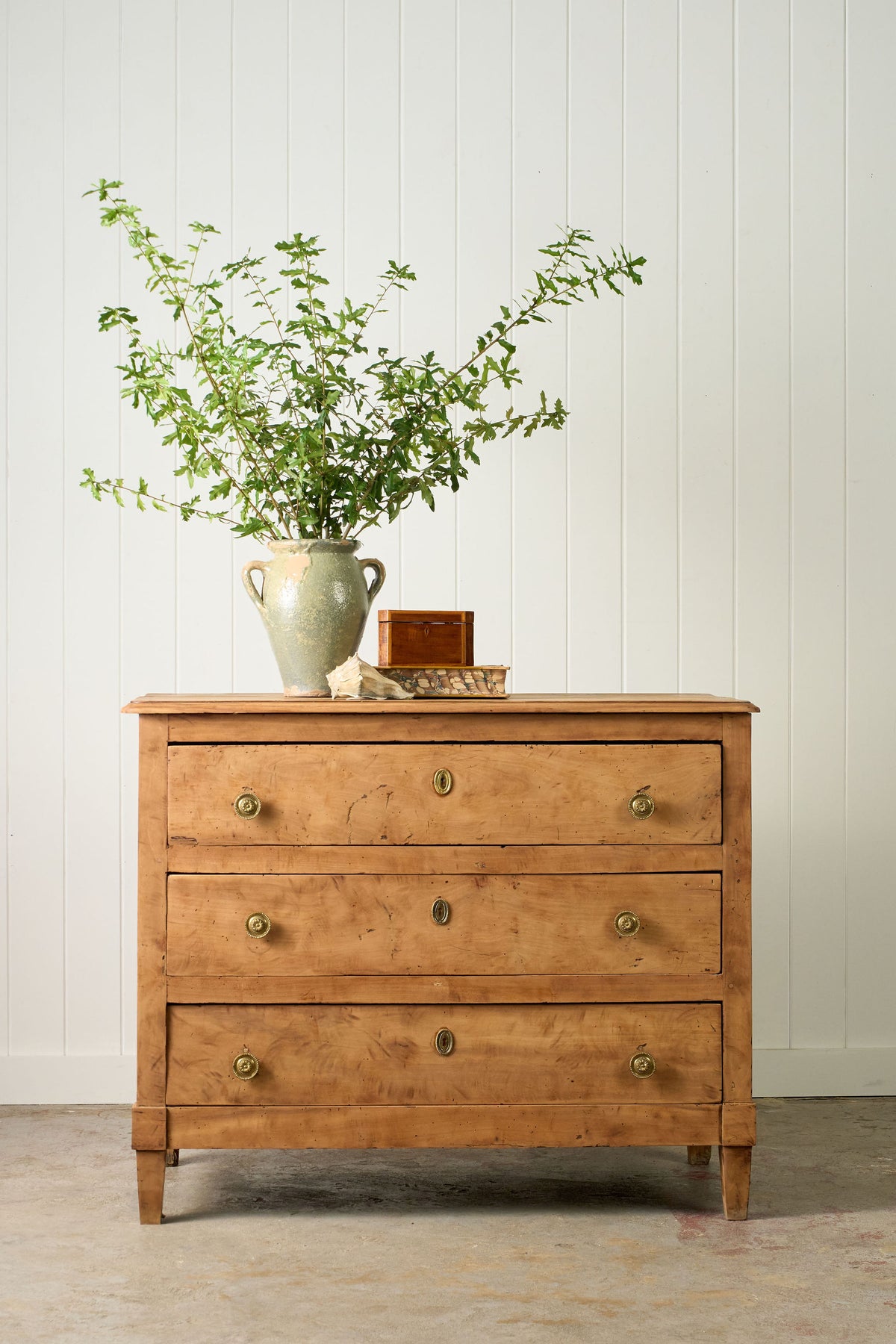 18th Century French Bleached Walnut 3-Drawer Commode
