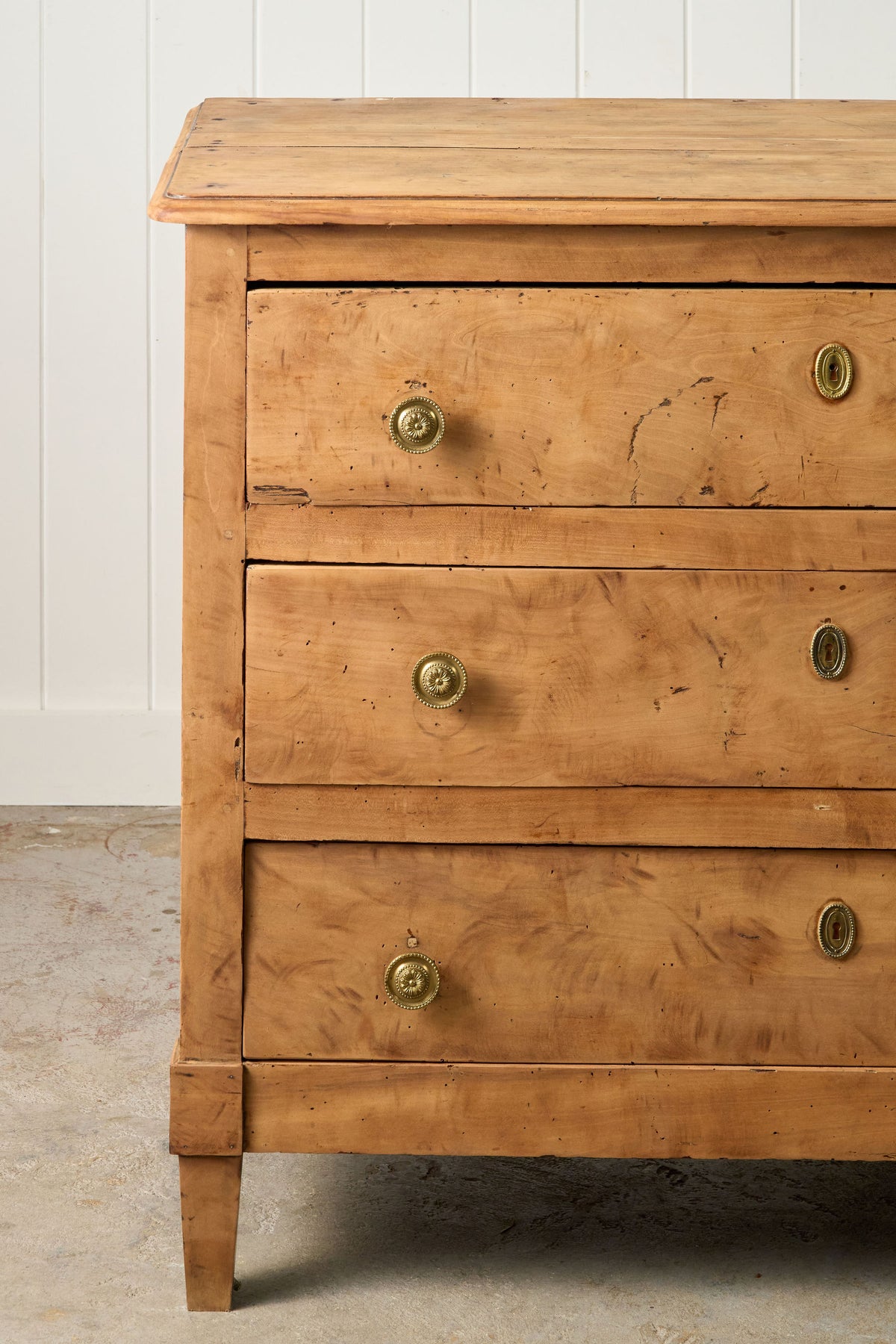 18th Century French Bleached Walnut 3-Drawer Commode