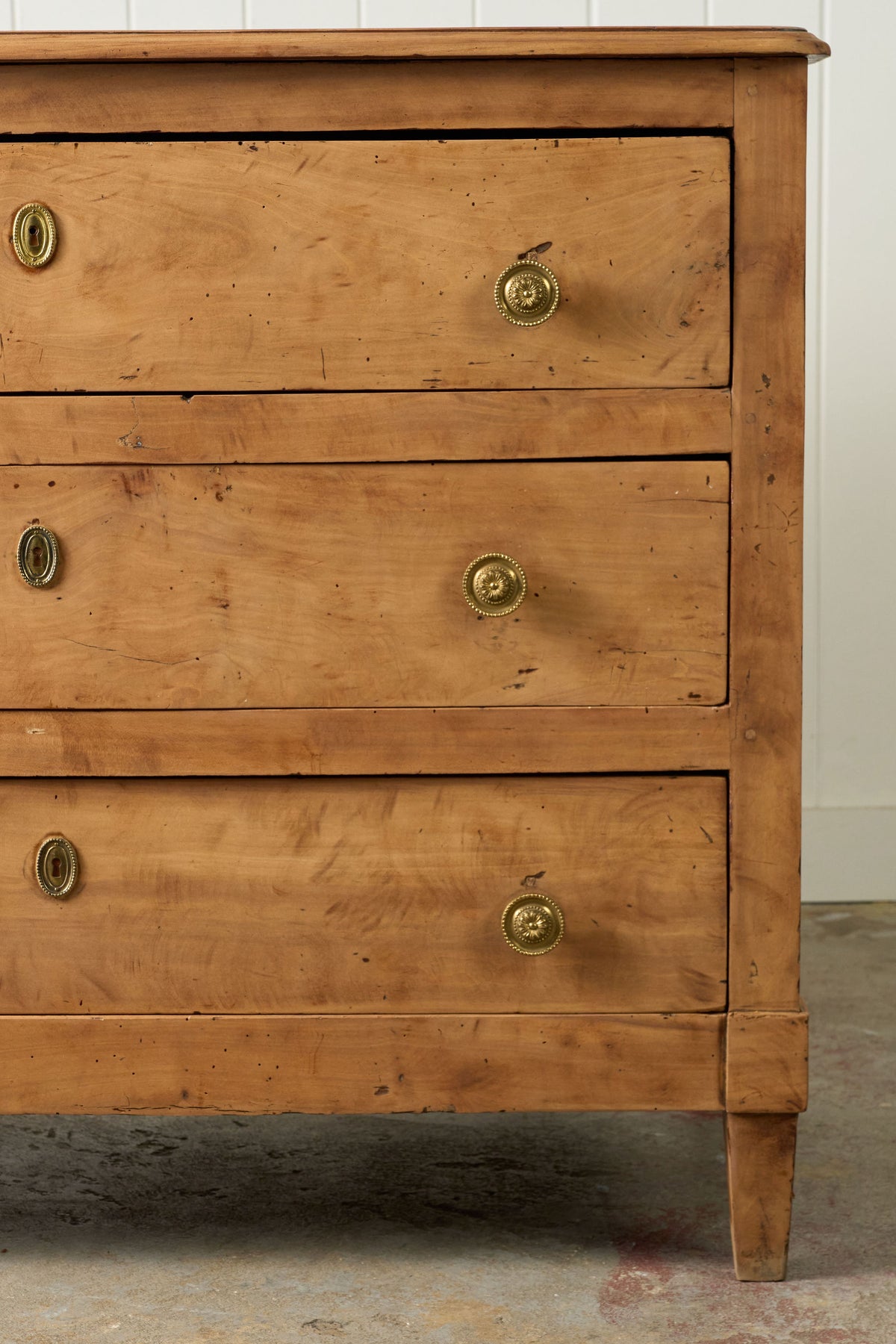 18th Century French Bleached Walnut 3-Drawer Commode