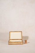 Load image into Gallery viewer, Lidded Gold + Cream Florentine Box
