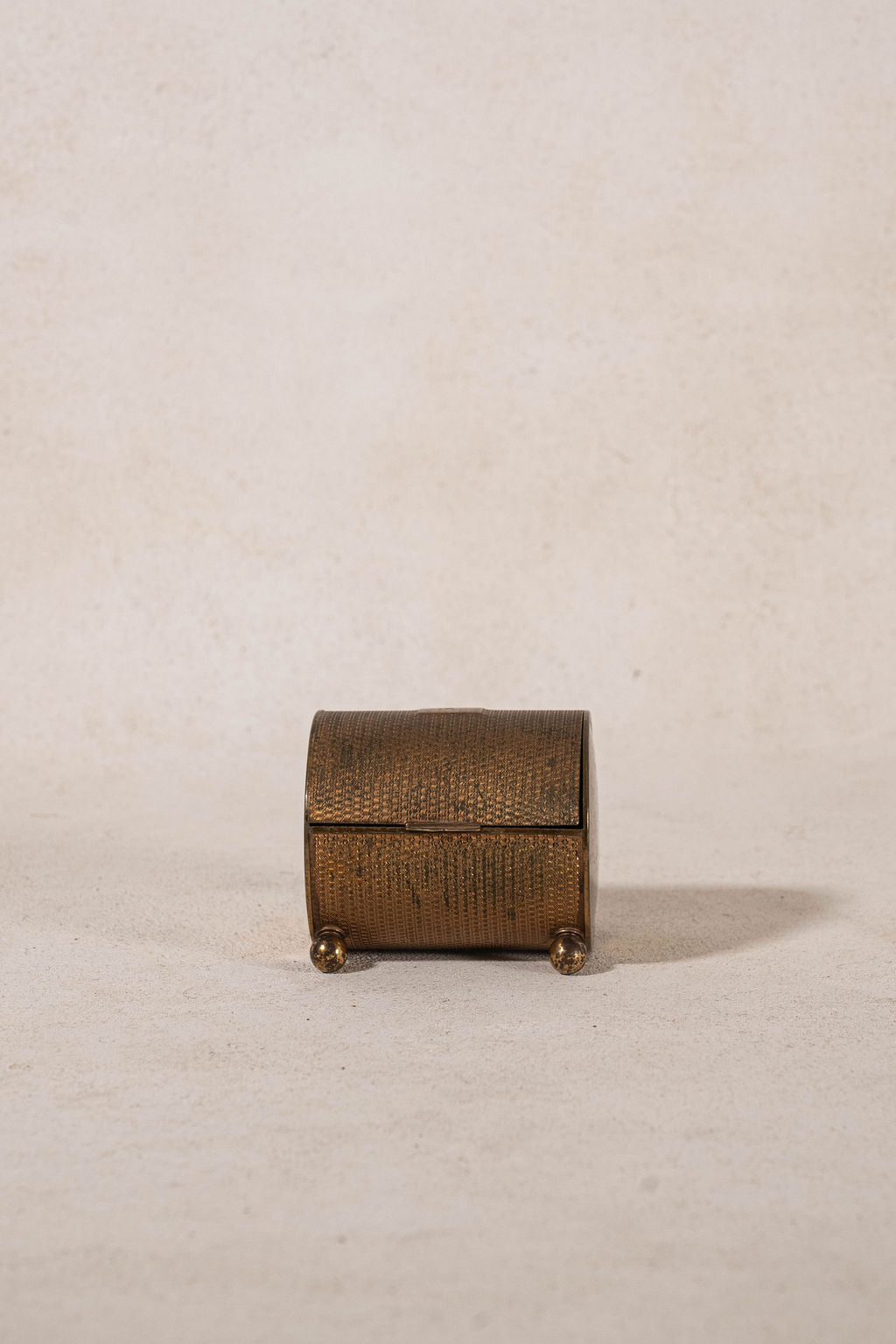 Mid-Century Brass Rounded Top Cigarette Case