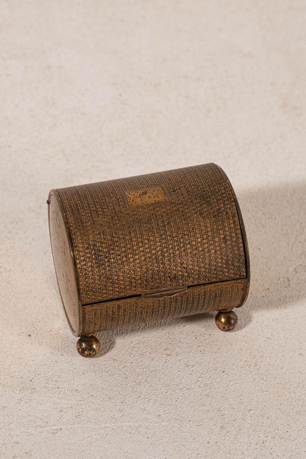 Mid-Century Brass Rounded Top Cigarette Case