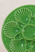 Load image into Gallery viewer, PAIR of French Vintage Kelly Green Oyster Plates
