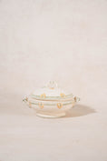 Load image into Gallery viewer, Antique French Ironstone Green & Yellow Ceramic Lidded Tureen
