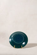 Load image into Gallery viewer, Antique Majolica Plate with Blue/Green Glazing
