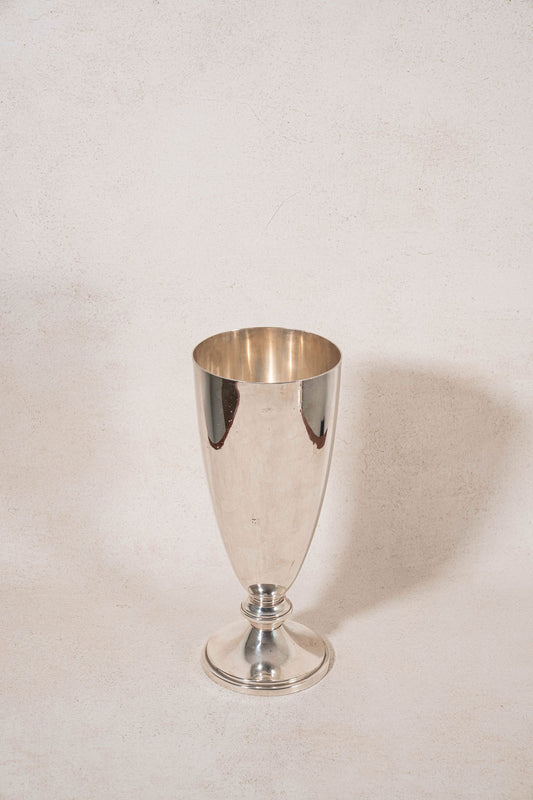 Large French Silverplate 12.75"H Vase