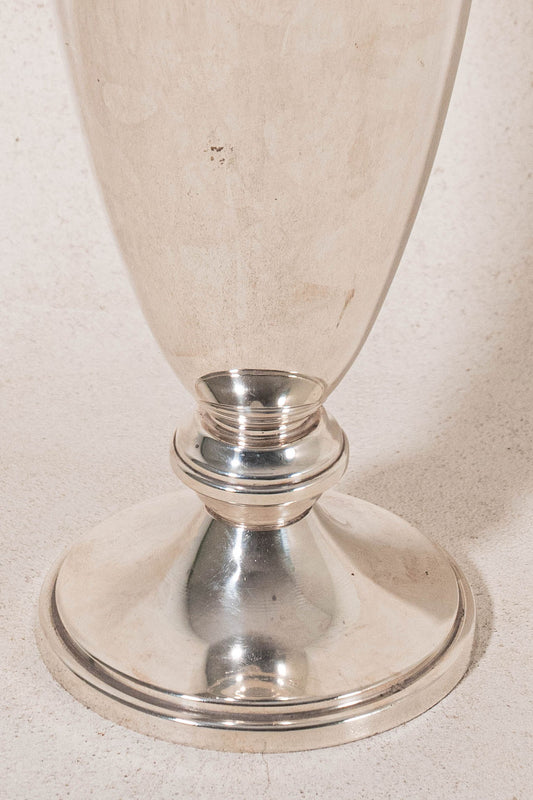 Large French Silverplate 12.75"H Vase