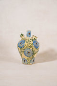 Load image into Gallery viewer, Vintage Spanish Double Spout Water Jug with Hand Painted Folk Florals
