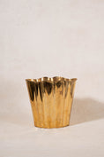 Load image into Gallery viewer, Vintage French Scalloped Brass Champagne Bucket
