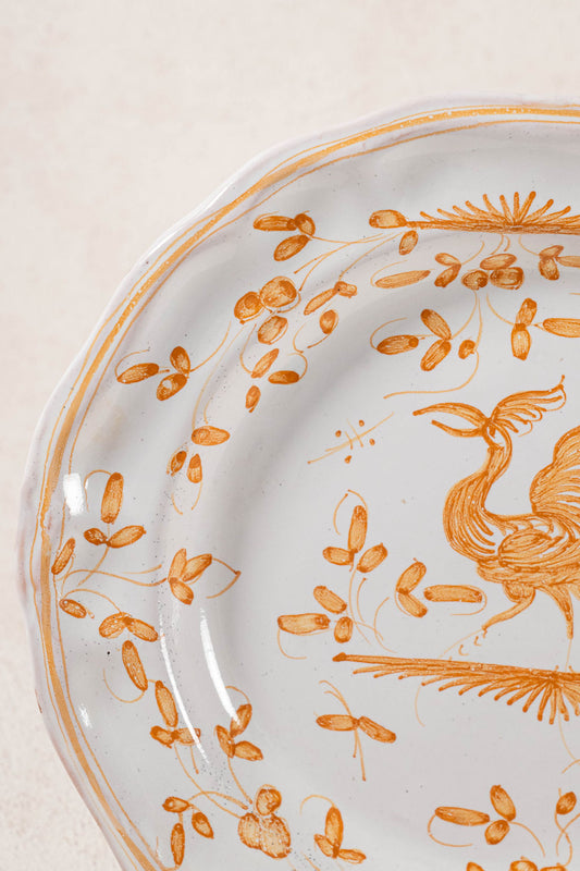 19th Century French Moustiers Faience Mustard Plate (c. 1880)