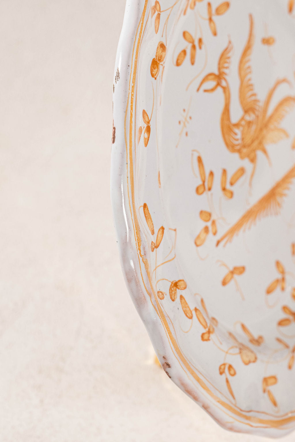 19th Century French Moustiers Faience Mustard Plate (c. 1880)