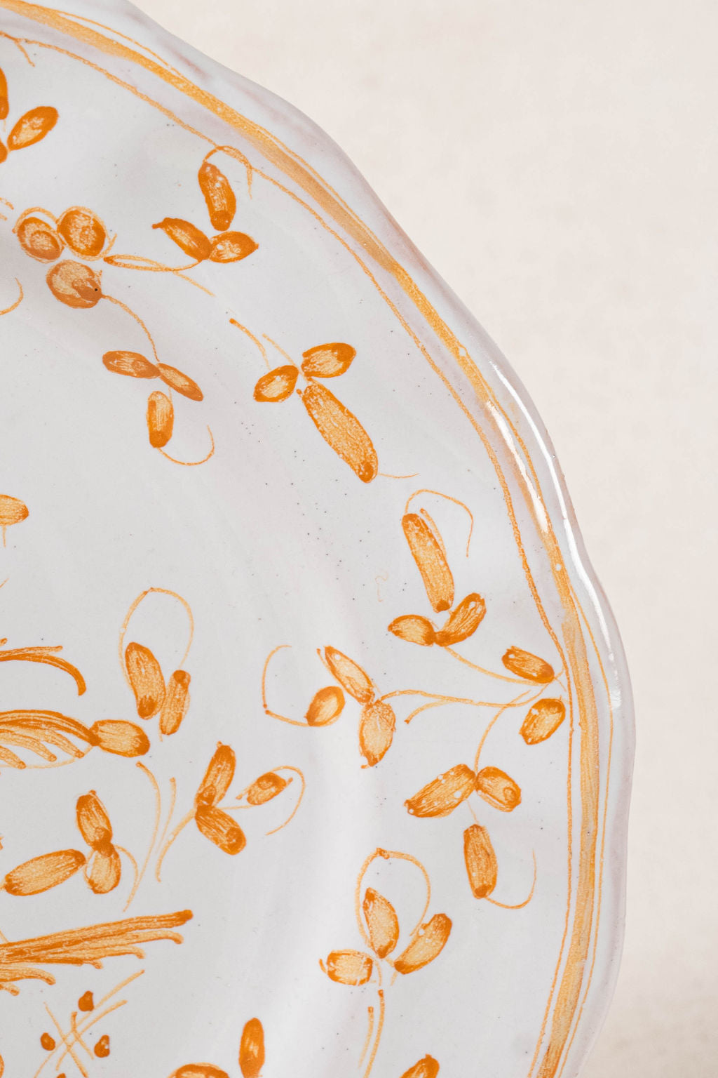 19th Century French Moustiers Faience Mustard Plate (c. 1880)