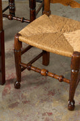 Load image into Gallery viewer, SET of 8 | 19th Century Ash Ladder Back Side Chairs with Rush Seats
